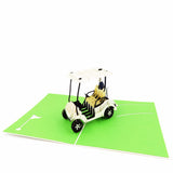 Golf Cart Pop Up Retirement Card