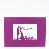 Purple Wedding Pop Up Card