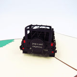Jeep Pop Up Card-black
