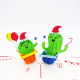 Cactus Christmas Party Pop Up Card