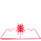 Red SnowFlake Pop Up Card