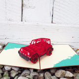 Jeep Pop Up Card-red
