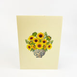 Sunflower in Vase Pop Up Card