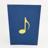 Musical Notes Pop Up Card-blue