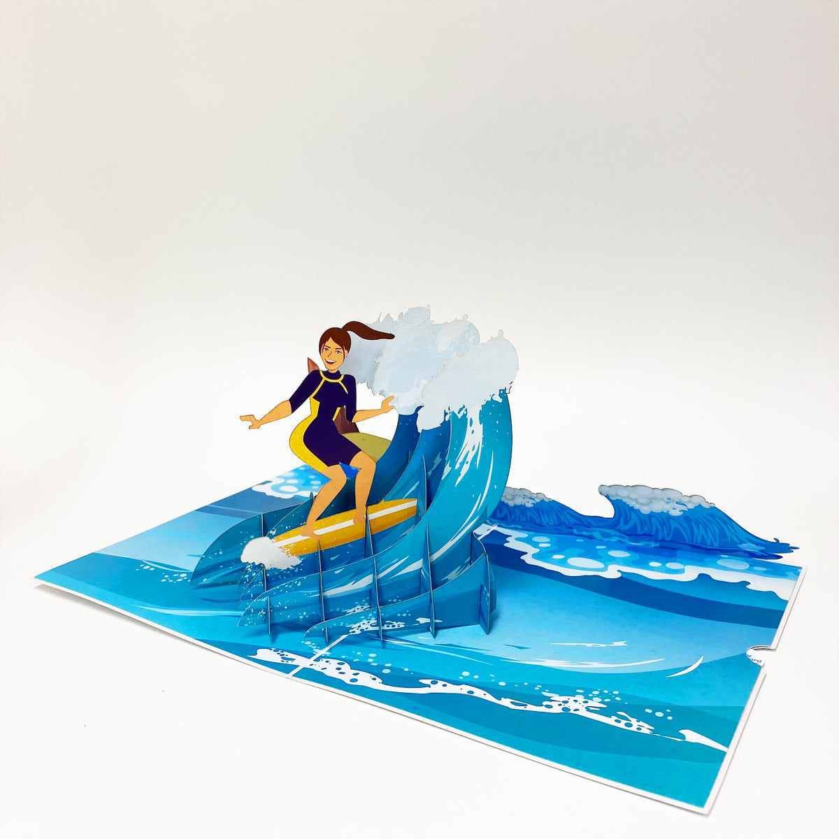 Surfing Pop Up Birthday Card (Girl) Pop Card Express