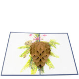 Pine Cone Holiday Pop Up Card