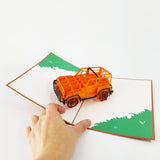 Jeep Pop Up Card-orange