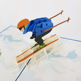 Skiing Pop Up Card