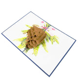 Pine Cone Holiday Pop Up Card