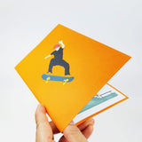 Skateboarding Pop Up Card