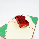 Truck Pop Up Card-red