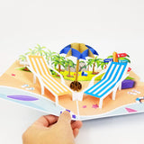 Beach Pop Up Card-Blue