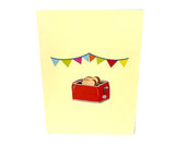 Toasts and Toaster Happy Birthday Pop Up Card