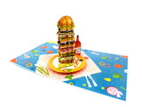 Tall Burger Pop Up Card