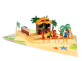 Beach Dance Party Pop Up Card