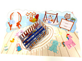 Baby Crib Pop Up Card-pink