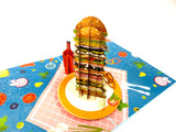 Tall Burger Pop Up Card