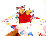 Toasts and Toaster Happy Birthday Pop Up Card