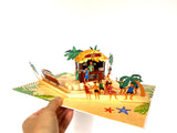 Beach Dance Party Pop Up Card