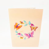 Butterflies Pop Up Card (Pink)