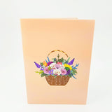 Flower Basket Pop Up Card - Mixed