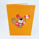 Canada Day Beaver Pop Up Card
