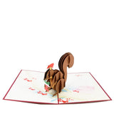 Squirrel Holiday Pop Up Card