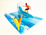 Surfing Pop Up Card (Boy)