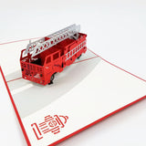 Fire Truck Pop Up Card