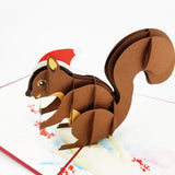 Squirrel Holiday Pop Up Card