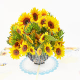 Sunflower in Vase Pop Up Card
