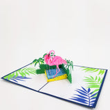 Flamingos Pop Up Card