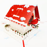 Cardinal Bird House Christmas Pop Up Card