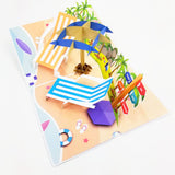 Beach Pop Up Card-Blue