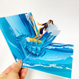 Surfing Pop Up Card (Girl)