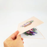 Flower Basket Pop Up Card - Mixed