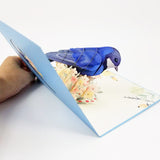 Blue Jay Bird Pop Up Card