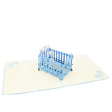 Baby Crib Pop Up Card-Boy