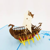 Viking Ship Pop Up Card